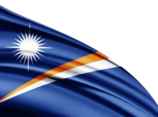 Σημαία Των Νήσων Μάρσαλ Αντίγραφο Χώρο Για Κείμενο Απεικόνιση — Φωτογραφία Αρχείου