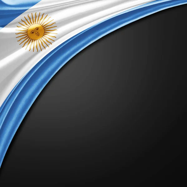Arjantin Bayrağı Ile Kopya Alanı Metin Çizim Için — Stok fotoğraf