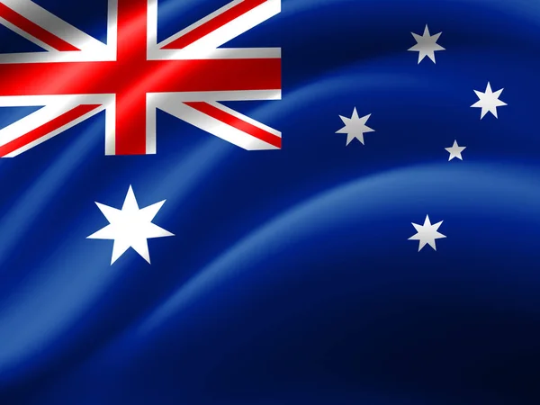 Vlag Van Australië Met Kopie Ruimte Voor Tekst Illustratie — Stockfoto