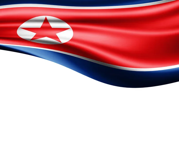 Severokorejská Vlajka Kopií Prostor Pro Ilustraci Textu — Stock fotografie