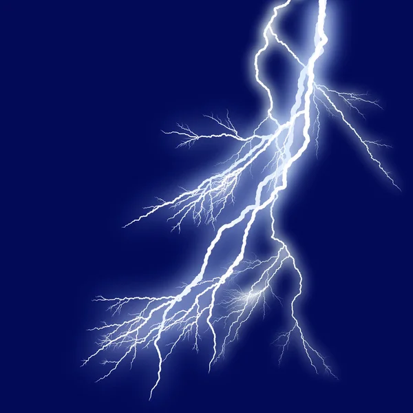 Lightning Siluett Himmel Bakgrund — Stockfoto