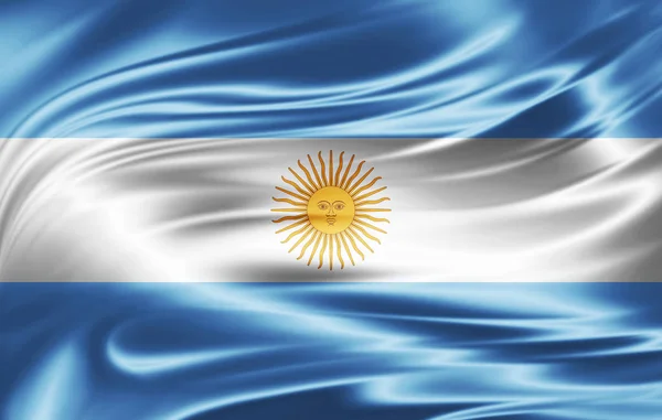 Vlag Van Argentinië Met Kopie Ruimte Voor Tekst Illustratie — Stockfoto