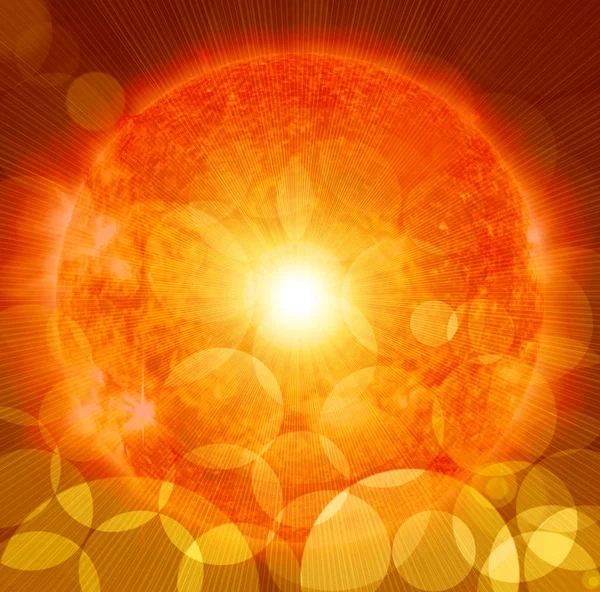 Fondo Abstracto Con Rayos Solares Ilustración — Foto de Stock