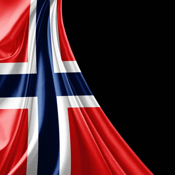 Bandeira Noruega Com Espaço Cópia Para Seu Texto Ilustração — Fotografia de Stock