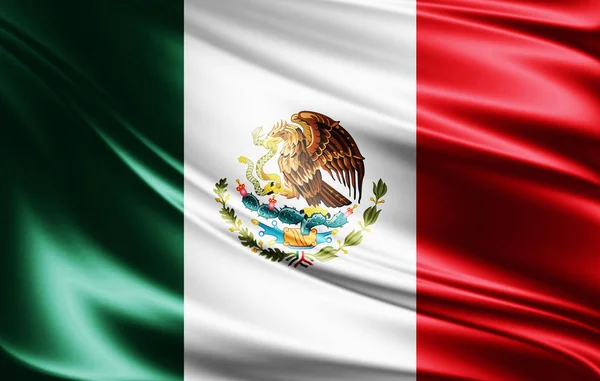 Bandera México Con Espacio Copia Para Texto Ilustración — Foto de Stock