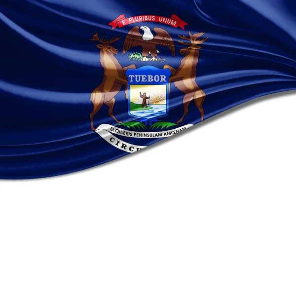 Michigan Flag Copy Space Your Text Images — Stock Photo, Image