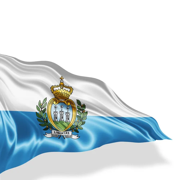 Flagge Von San Marino Mit Kopierplatz Für Ihren Text Illustration — Stockfoto