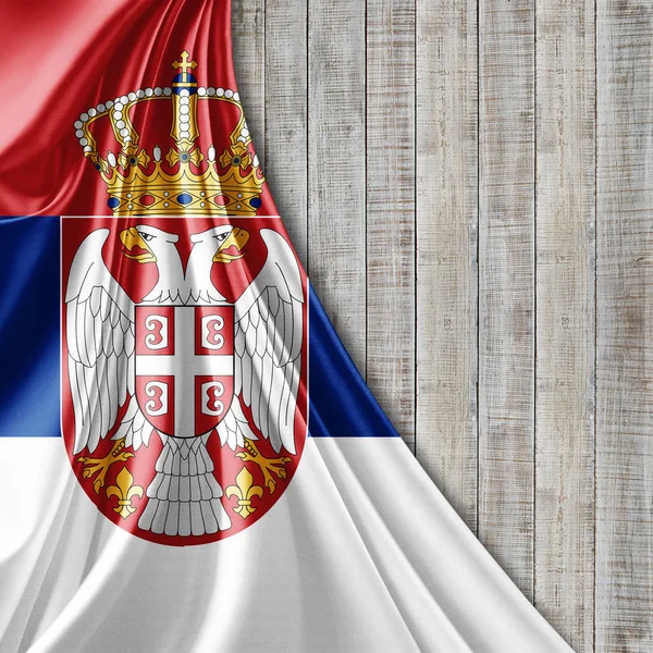Bandera Serbia Con Espacio Para Copiar Texto Ilustración —  Fotos de Stock