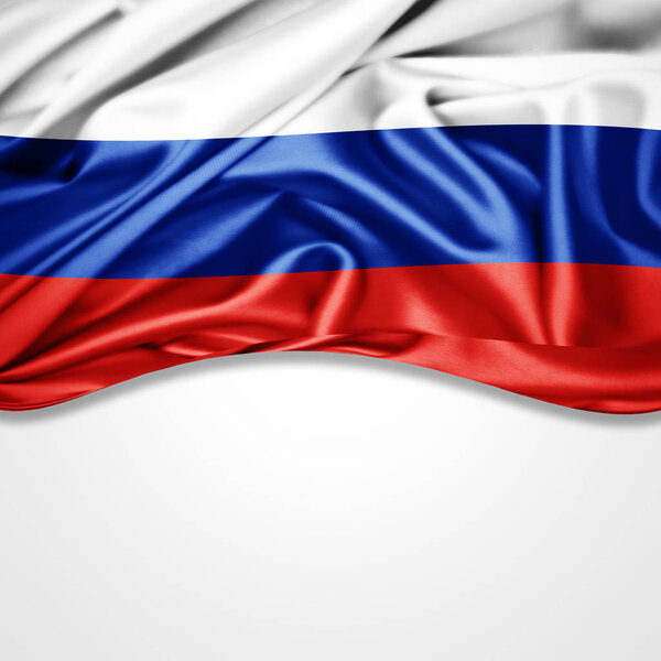 Флаг России с копировальным пространством для текста - 3D иллюстрация
    