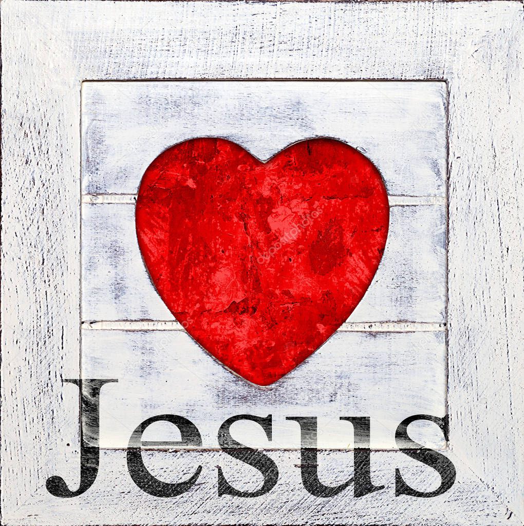 I love Jesus - religious. Background, texture