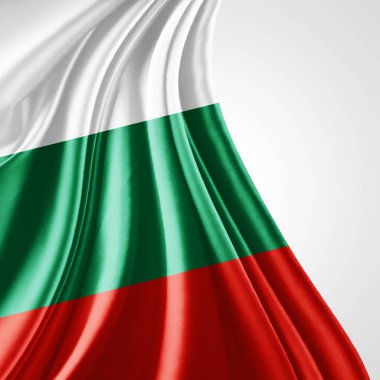 Bulgaristan bayrağı ile kopya alanı metin - 3d çizim için    