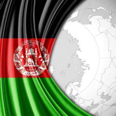 Afganistan bayrağı ile kopya alanı metin - 3d çizim için    