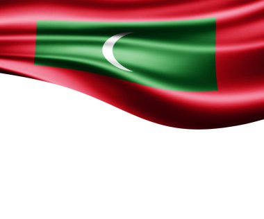 Maldivler bayrağı ile kopya alanı metin - 3d çizim için    