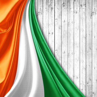 Fildişi Sahili bayrağı ile kopya alanı metin - 3d çizim için    