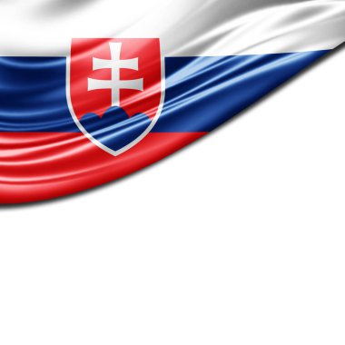 Slovakya bayrağı ile kopya alanı metin - 3d çizim için    