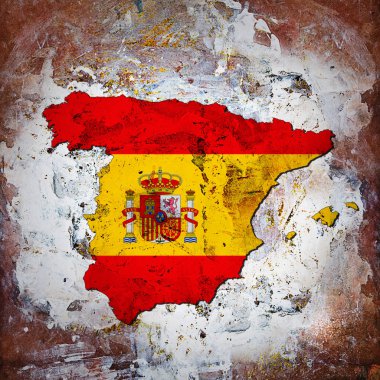  İspanya bayrağı ile kopya alanı metin veya resimler 