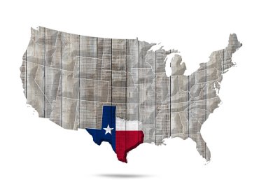 Texas bayrağı ile kopya alanı metin veya resimler 