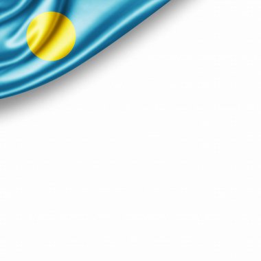 Palau bayrağı ile kopya alanı metin - 3d çizim için    