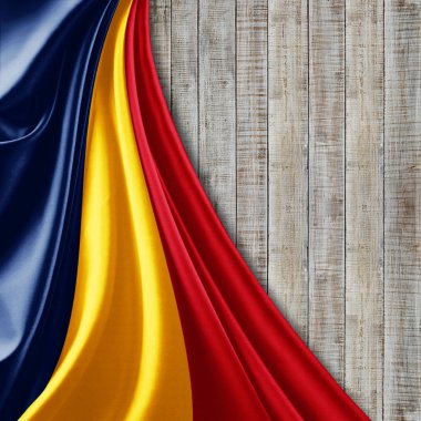 Çad bayrağı ile kopya alanı metin - 3d çizim için    