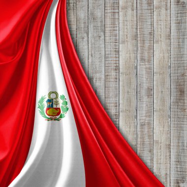 Peru bayrağı ile kopya alanı metin - 3d çizim için    