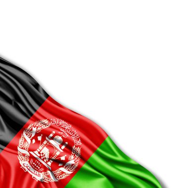 Afganistan bayrağı ile kopya alanı metin - 3d çizim için    