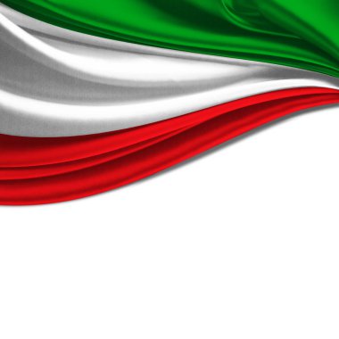 Kopya alanı için metin - 3d çizim ile İtalya'nın bayrağı    
