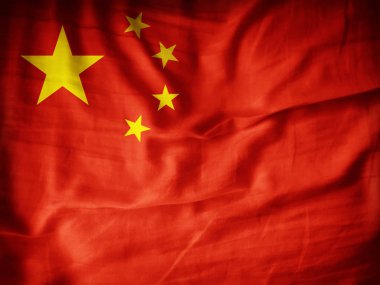 Çin'in bayrakla kopya alanı metin - 3d çizim için    