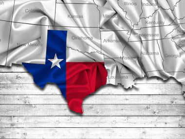 Texas bayrağı ile kopya alanı metin veya resimler 