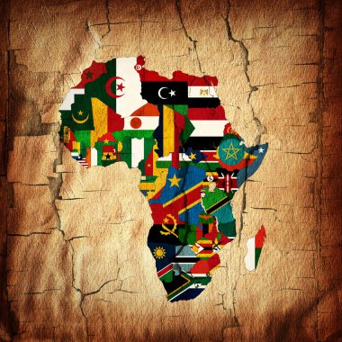 Afrika kıtası bayraklardan yapılmış, Illustration 