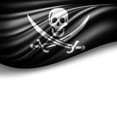 Korsan bayrağı kumaş doku - illüstrasyon