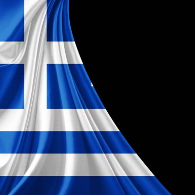 Yunanistan bayrağı ile kopya alanı metin - 3d çizim için    
