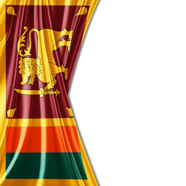 Sri Lanka bayrağı ile kopya alanı metin - 3d çizim için    