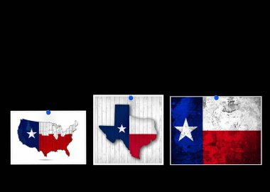 Texas arka plan kopya alanı için metin - 3d çizim ile    