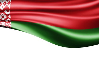 Beyaz Rusya bayrağı ile kopya alanı metin - 3d çizim için    