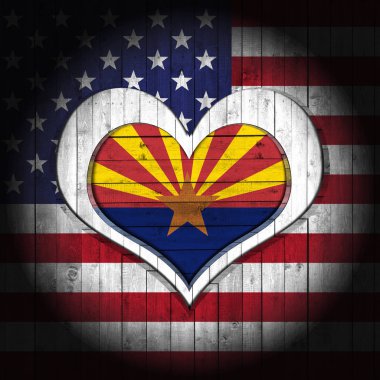 Arizona bayrağı ile kopya alanı metin - 3d çizim için    