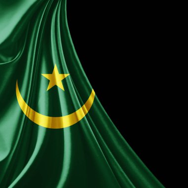 Moritanya bayrağı ile kopya alanı metin - 3d çizim için    