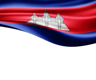 Kamboçya bayrağı ile kopya alanı metin - 3d çizim için    