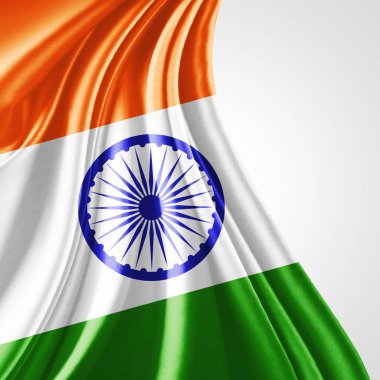 Hindistan bayrağı ile kopya alanı metin - 3d çizim için    