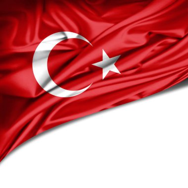 Metin - 3d çizim için kopya alanı ile Türkiye'nin bayrak    