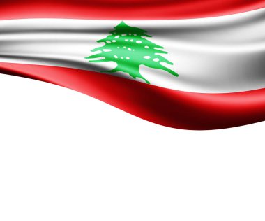Lübnan bayrağı ile kopya alanı metin - 3d çizim için    
