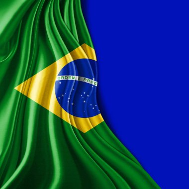 İpek boşaltmak metin veya resimler ile Brezilya bayrağı