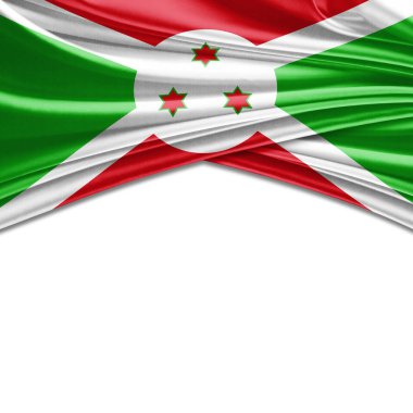 Burundi bayrağı ile kopya alanı metin - 3d çizim için    