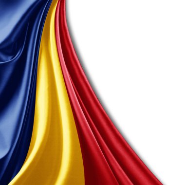 Romanya bayrağı ile kopya alanı metin - 3d çizim için    