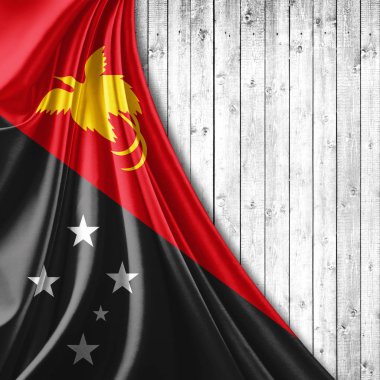 Yeni Gine bayrağı ile kopya alanı metin - 3d çizim için    