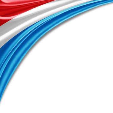 Kopya alanı için metin - 3d çizim ile Lüksemburg bayrağı    