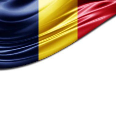 Çad bayrağı ile kopya alanı metin - 3d çizim için    