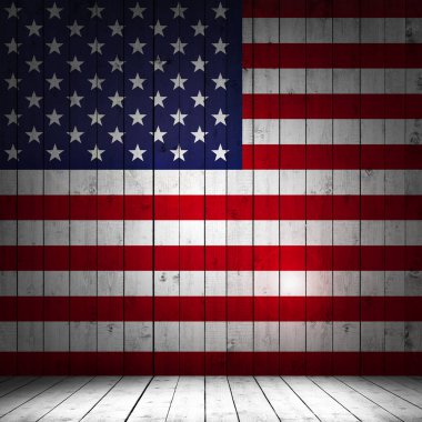 ABD bayrağı ile kopya alanı metin - 3d çizim için    
