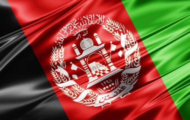 Afganistan bayrağı ile kopya alanı metin - 3d çizim için    