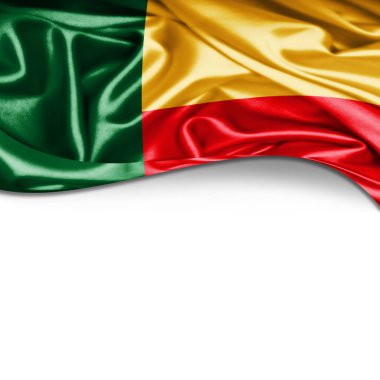 Benin bayrağı ile kopya alanı metin - 3d çizim için    