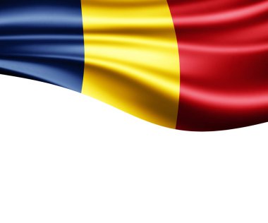 Romanya bayrağı ile kopya alanı metin - 3d çizim için    